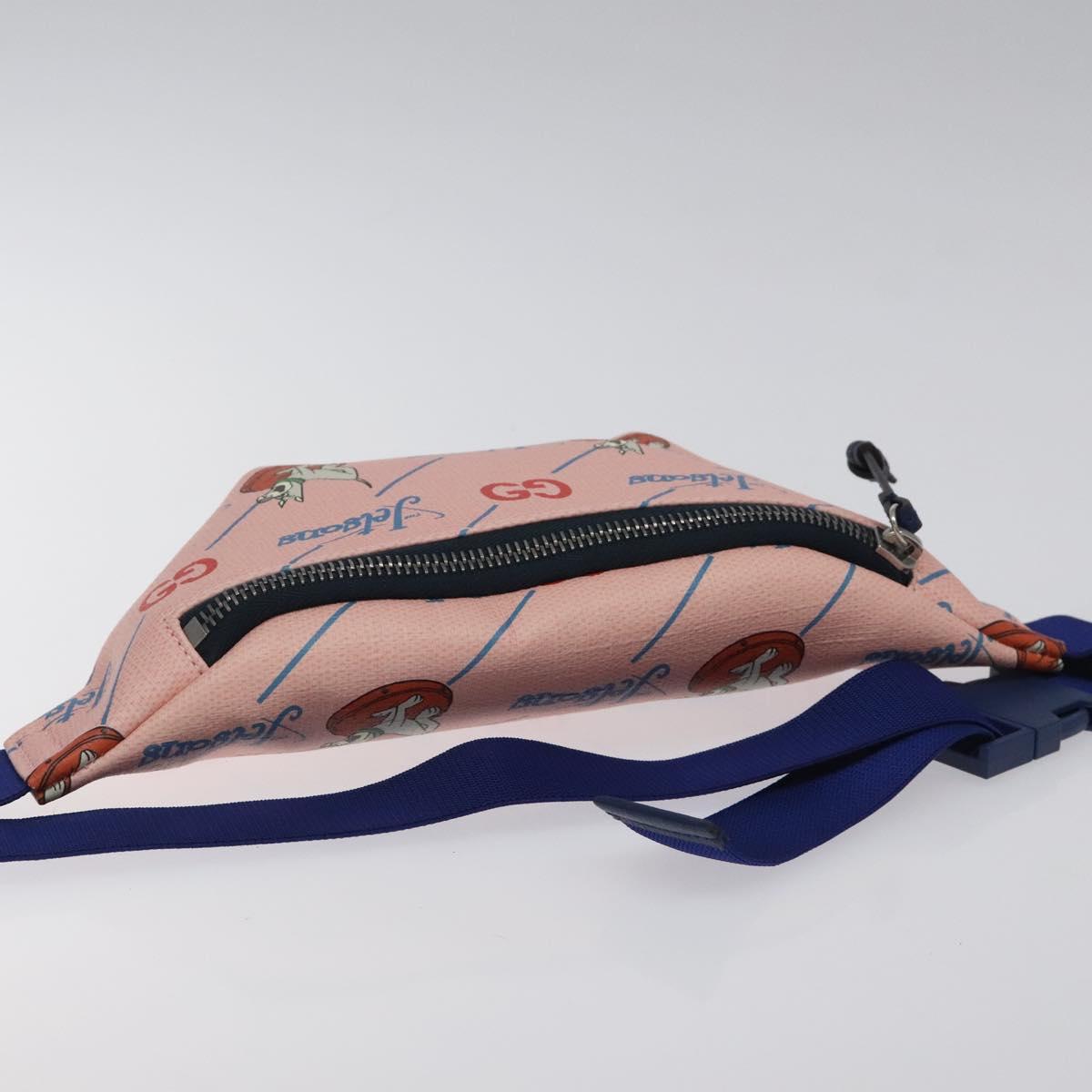 GUCCI THE Jetsons Children's Body Bag PVC Leather Pink 502095 Auth 120466