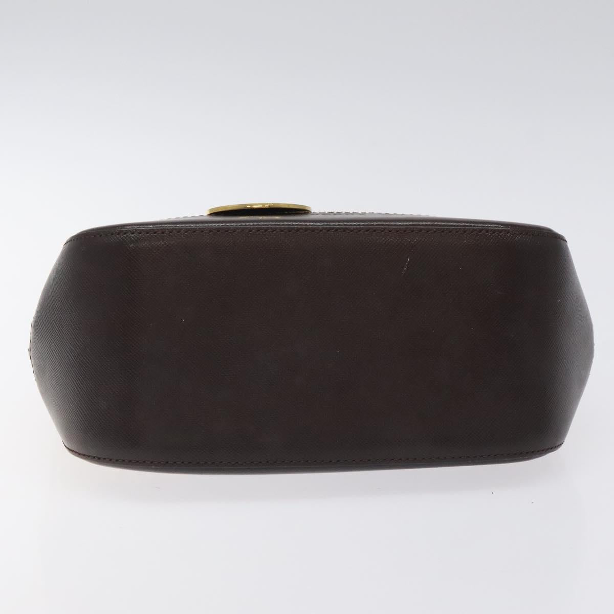 BURBERRY Nova Check Hand Bag Canvas Beige Auth 120467