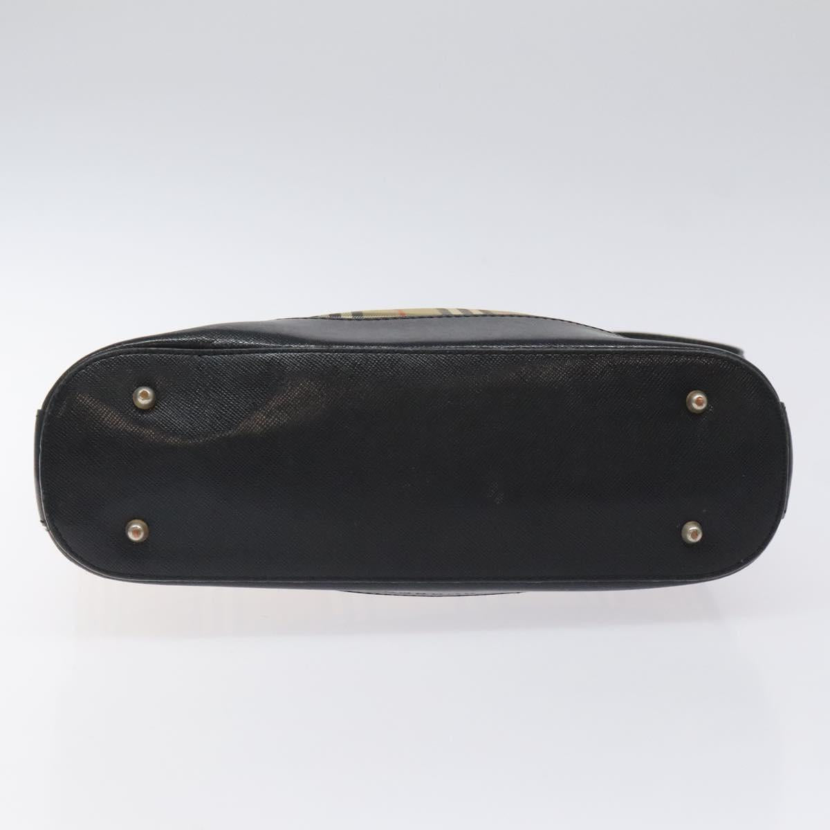 BURBERRY Nova Check Shoulder Bag Canvas Beige Auth 120468