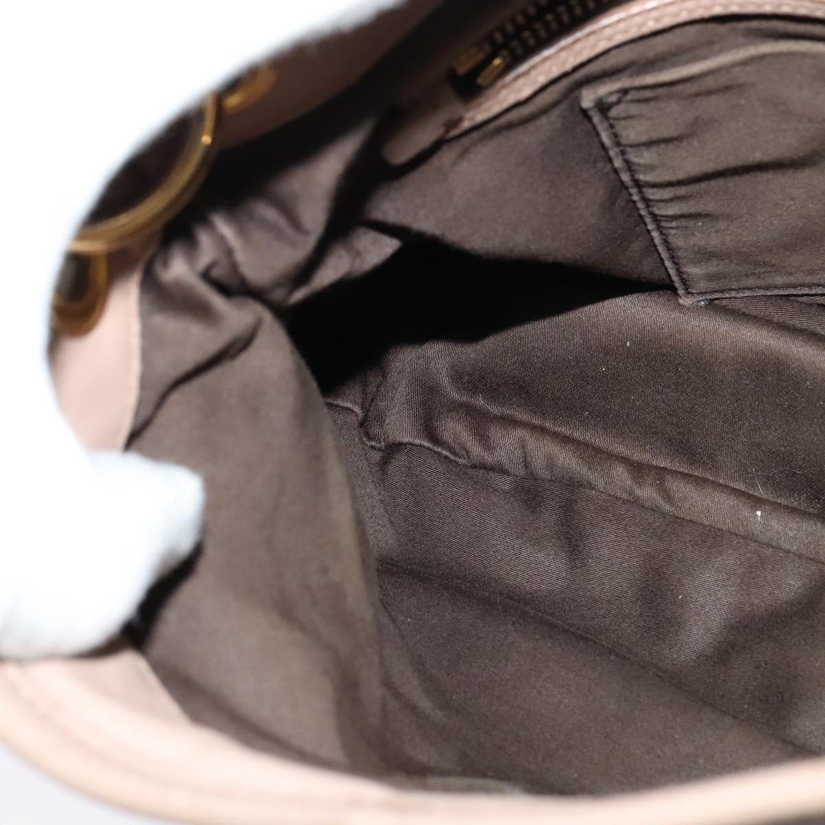 Miu Miu Matelasse Hand Bag Leather 2way Pink Gold Auth 120471