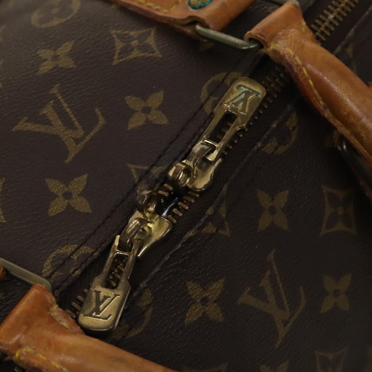 LOUIS VUITTON Monogram Keepall Bandouliere 55 Boston Bag M41414 LV Auth 120506