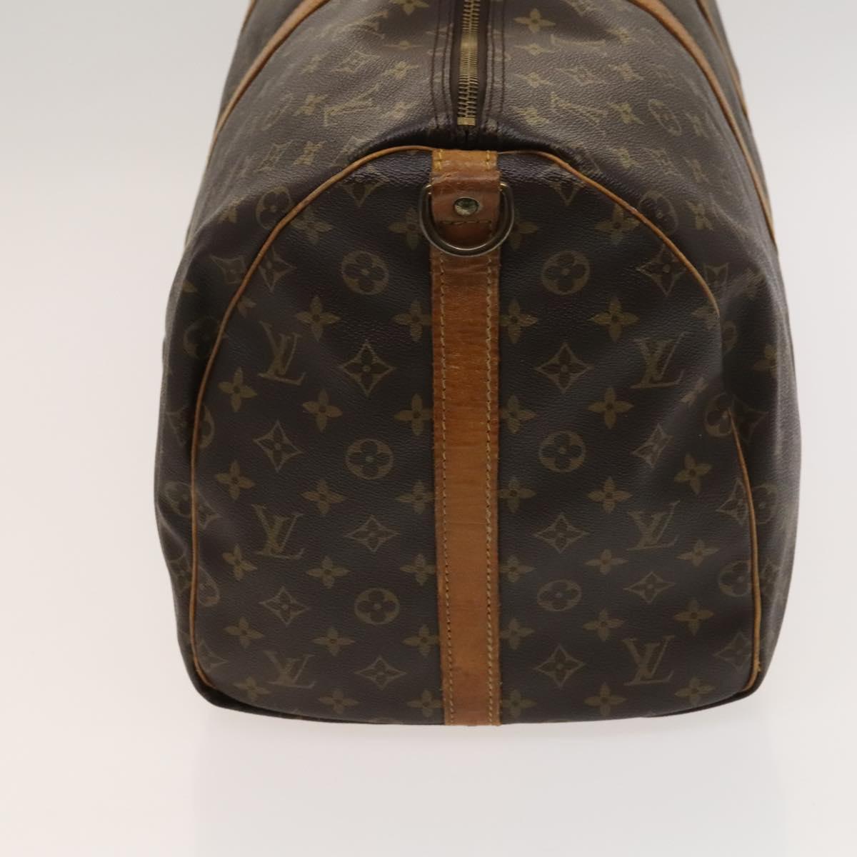 LOUIS VUITTON Monogram Keepall Bandouliere 55 Boston Bag M41414 LV Auth 120506