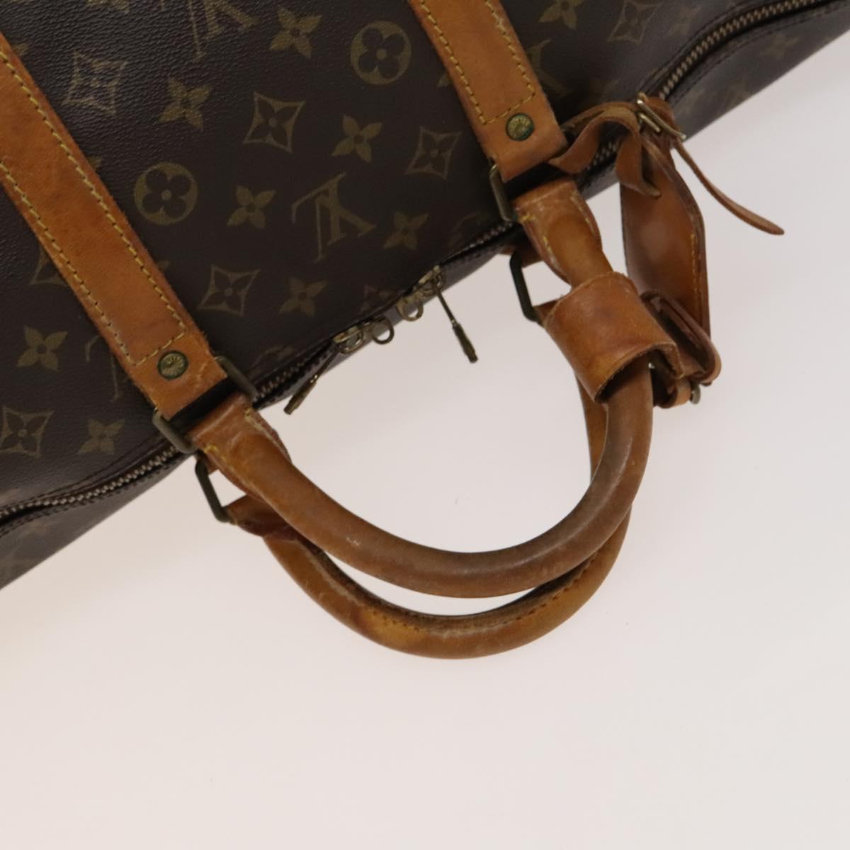 LOUIS VUITTON Monogram Keepall Bandouliere 55 Boston Bag M41414 LV Auth 120506
