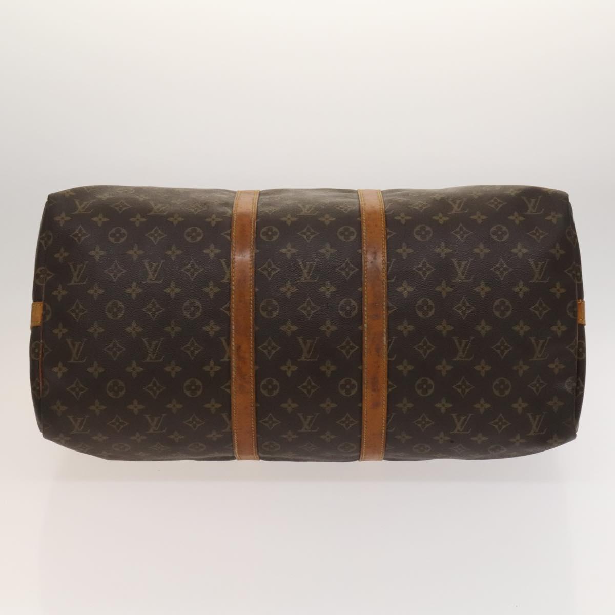 LOUIS VUITTON Monogram Keepall Bandouliere 55 Boston Bag M41414 LV Auth 120506