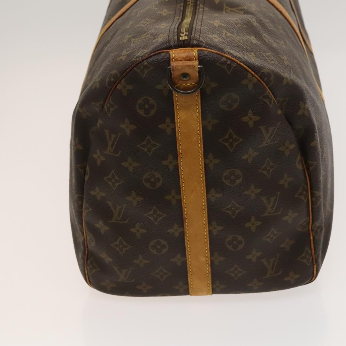LOUIS VUITTON Monogram Keepall Bandouliere 55 Boston Bag M41414 LV Auth 120510