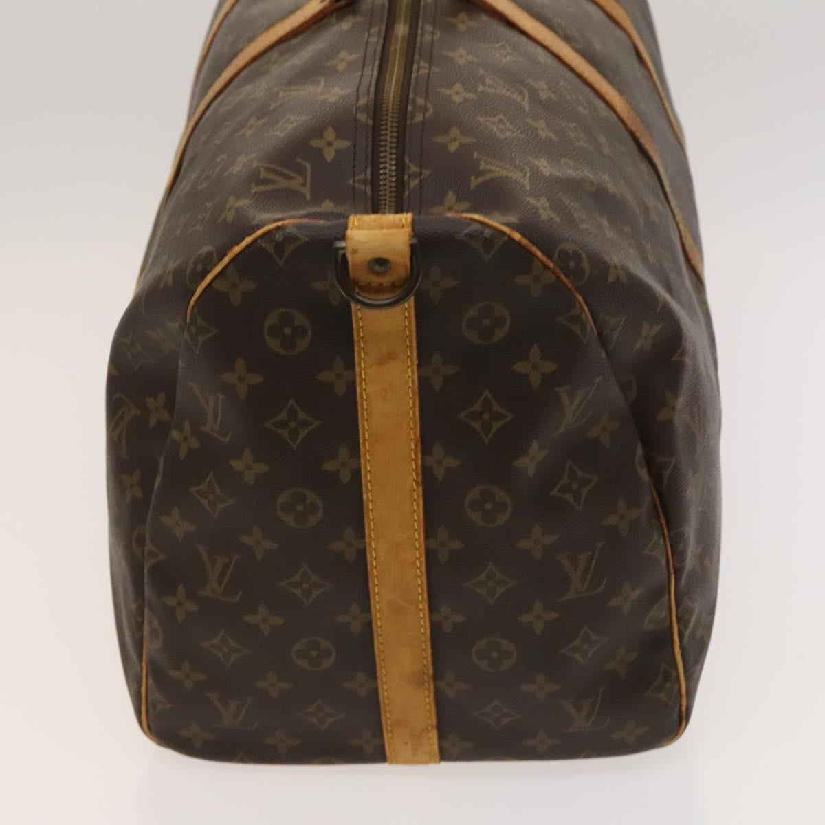 LOUIS VUITTON Monogram Keepall Bandouliere 55 Boston Bag M41414 LV Auth 120510
