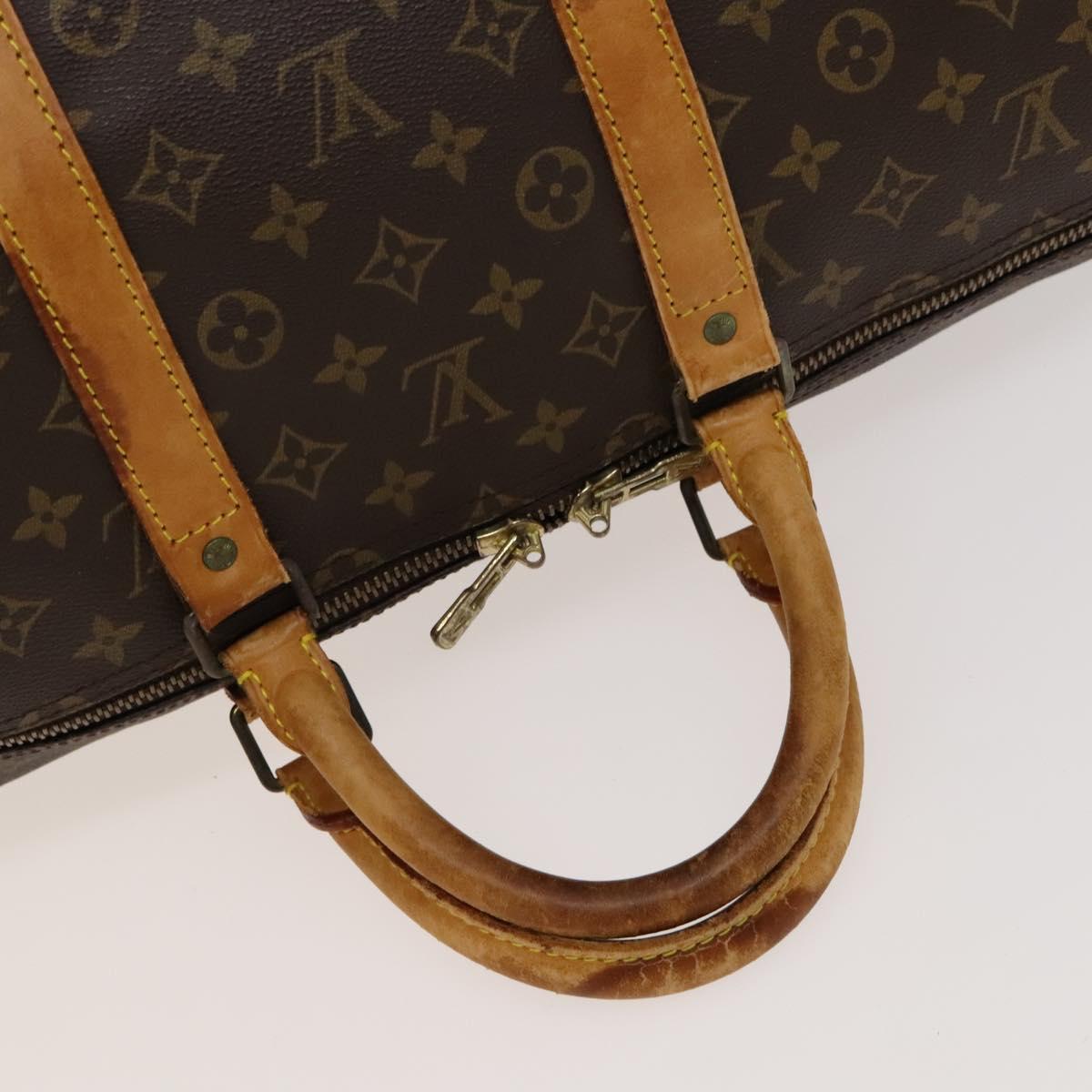 LOUIS VUITTON Monogram Keepall Bandouliere 55 Boston Bag M41414 LV Auth 120510
