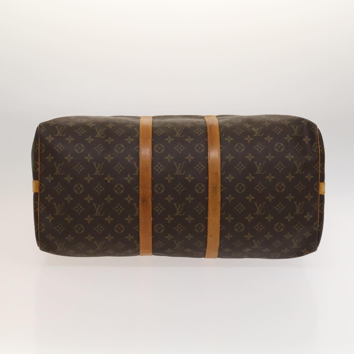 LOUIS VUITTON Monogram Keepall Bandouliere 55 Boston Bag M41414 LV Auth 120510
