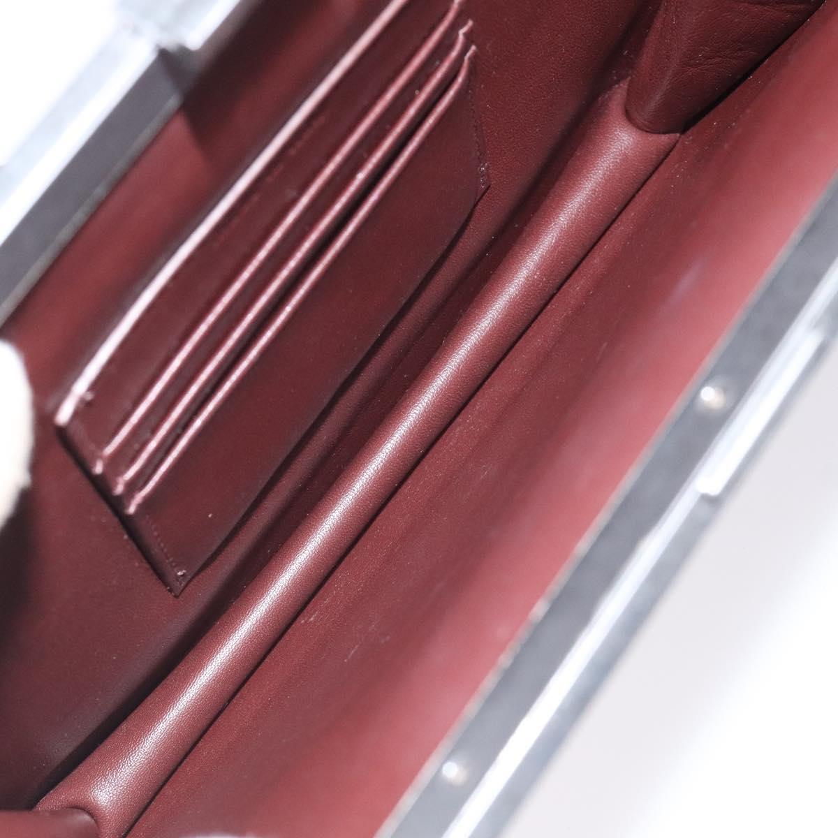 CELINE Shoulder Bag Leather Purple Auth 120524