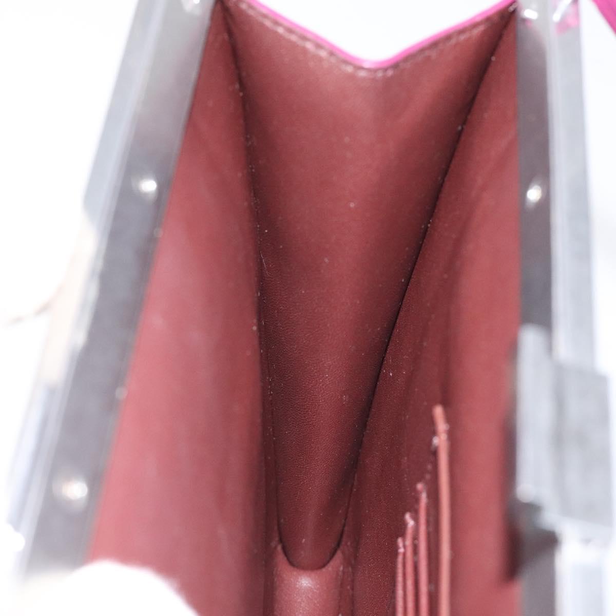 CELINE Shoulder Bag Leather Purple Auth 120524