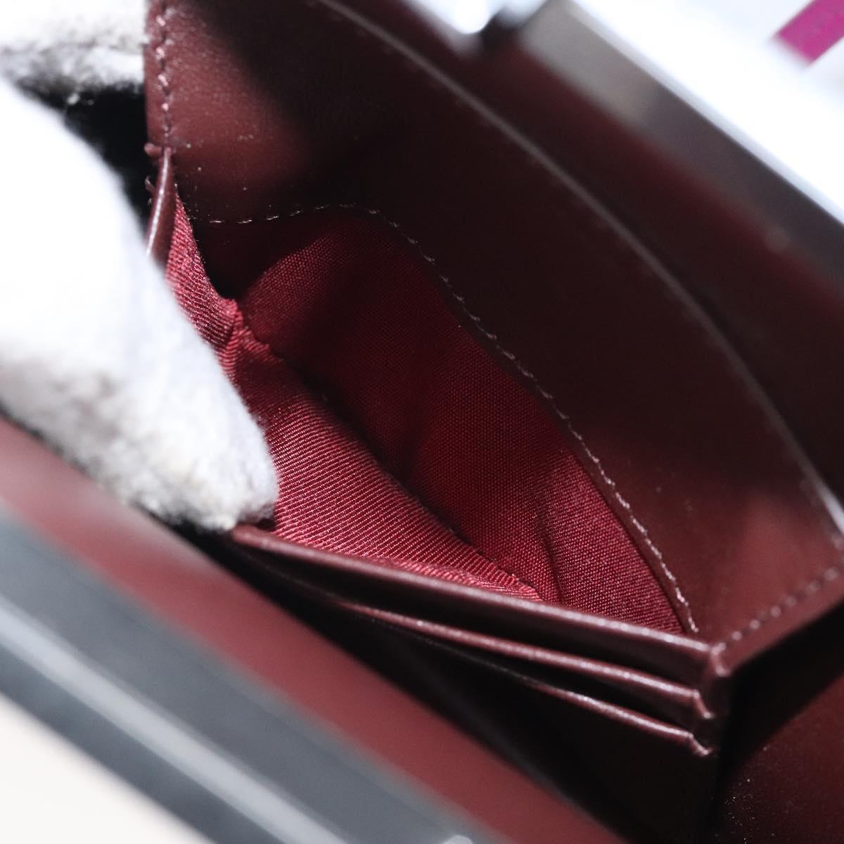 CELINE Shoulder Bag Leather Purple Auth 120524