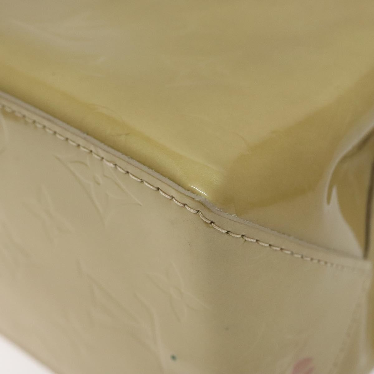 LOUIS VUITTON Monogram Vernis Reade PM Hand Bag Beige M91334 LV Auth 120540