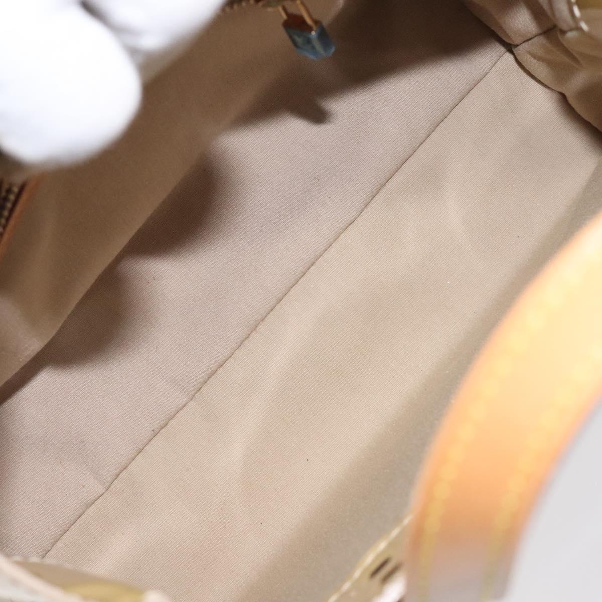 LOUIS VUITTON Monogram Vernis Reade PM Hand Bag Beige M91334 LV Auth 120540