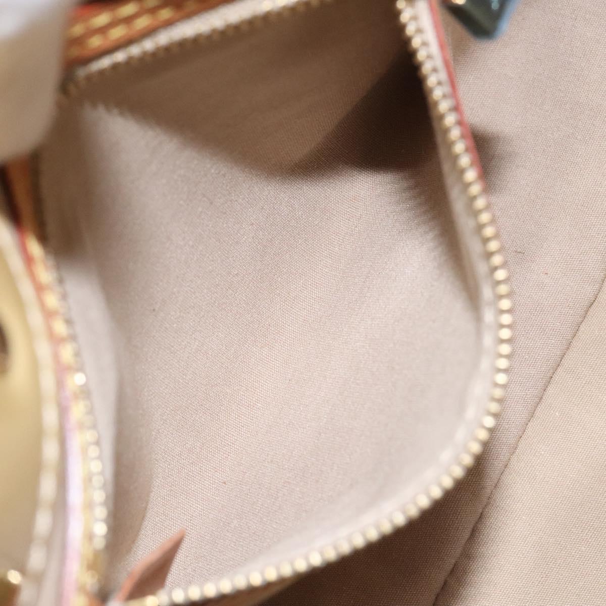 LOUIS VUITTON Monogram Vernis Reade PM Hand Bag Beige M91334 LV Auth 120540