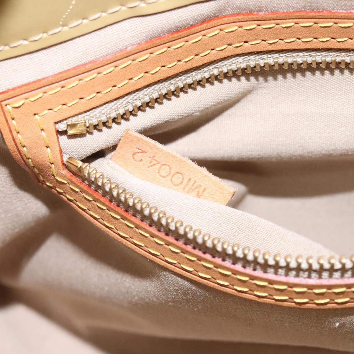LOUIS VUITTON Monogram Vernis Reade PM Hand Bag Beige M91334 LV Auth 120540