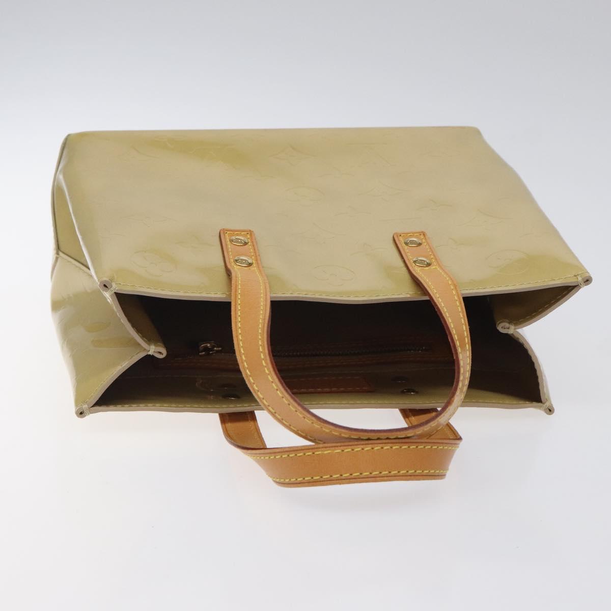 LOUIS VUITTON Monogram Vernis Reade PM Hand Bag Beige M91334 LV Auth 120540