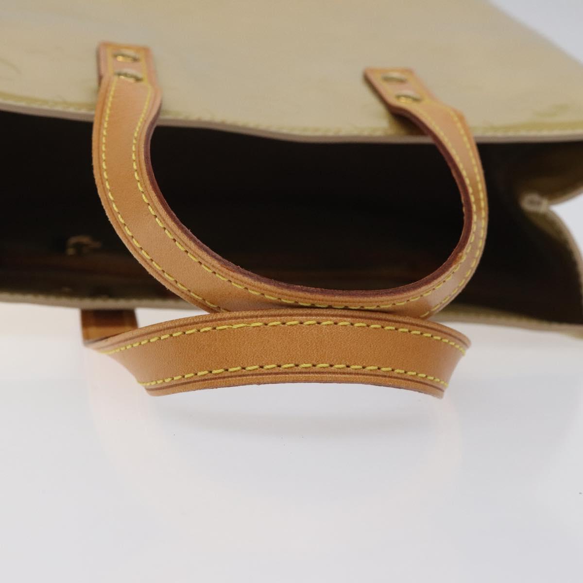 LOUIS VUITTON Monogram Vernis Reade PM Hand Bag Beige M91334 LV Auth 120540