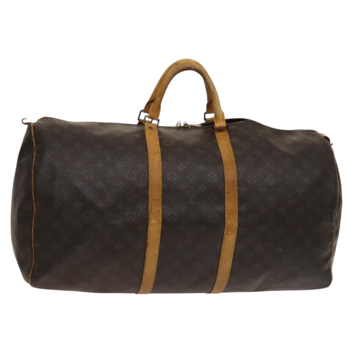LOUIS VUITTON Monogram Keepall 60 Boston Bag M41422 LV Auth 120577