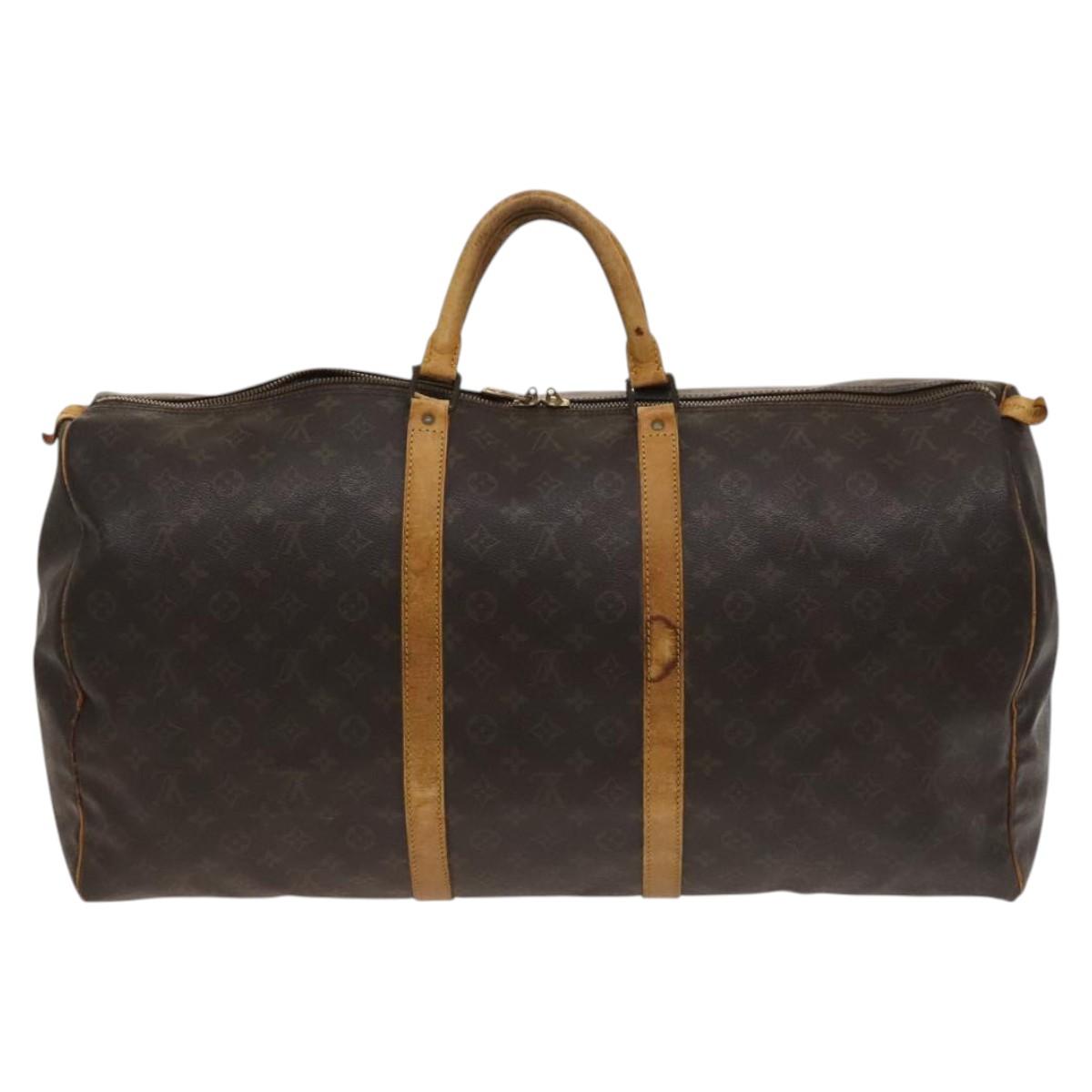 LOUIS VUITTON Monogram Keepall 60 Boston Bag M41422 LV Auth 120577