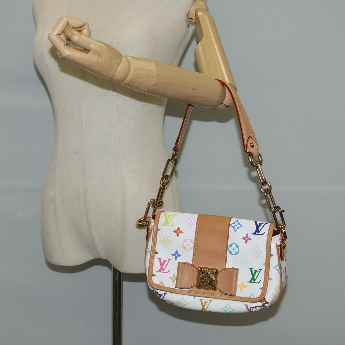 LOUIS VUITTON Monogram Multicolor Patty Shoulder Bag White M40305 Auth 120598SAV