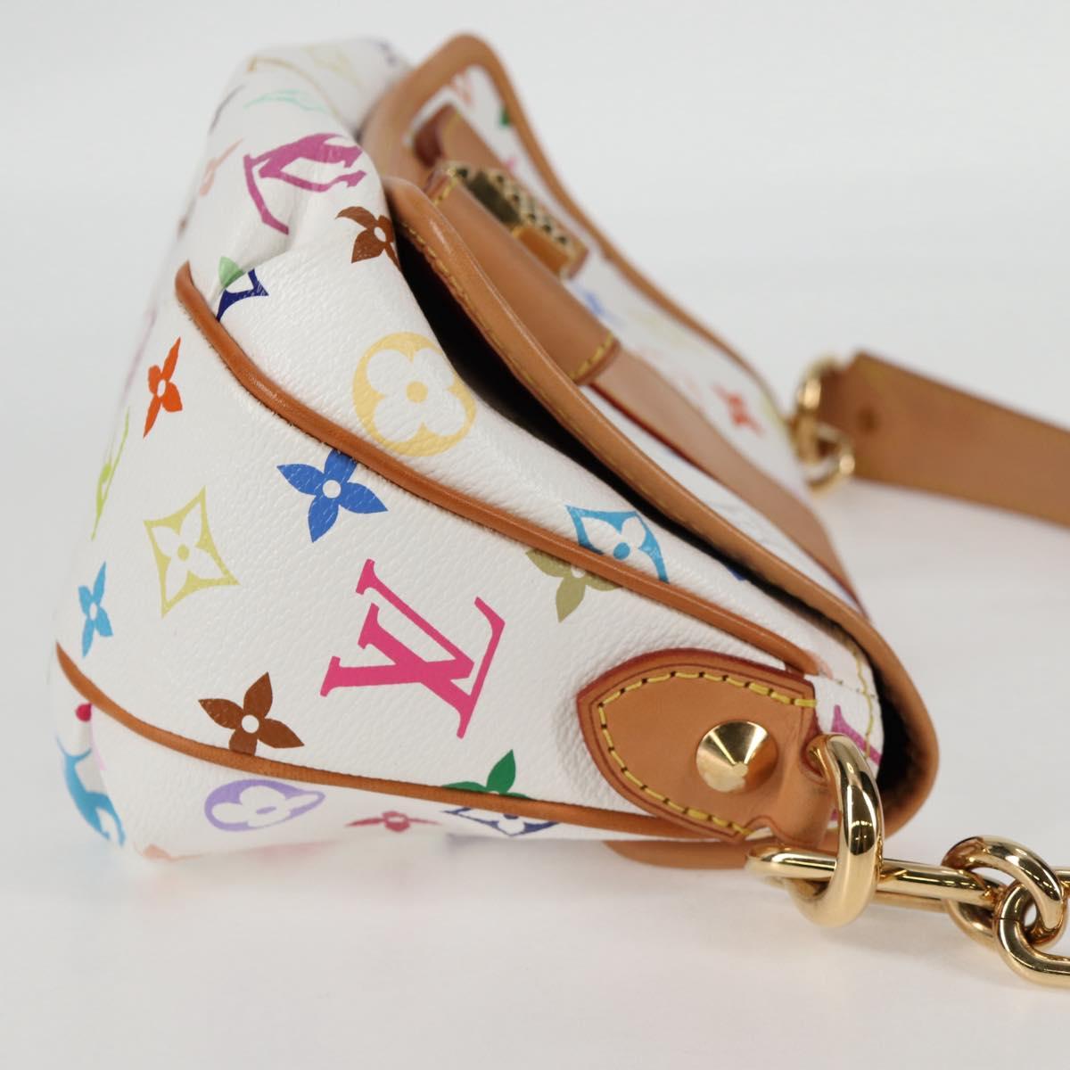 LOUIS VUITTON Monogram Multicolor Patty Shoulder Bag White M40305 Auth 120598V
