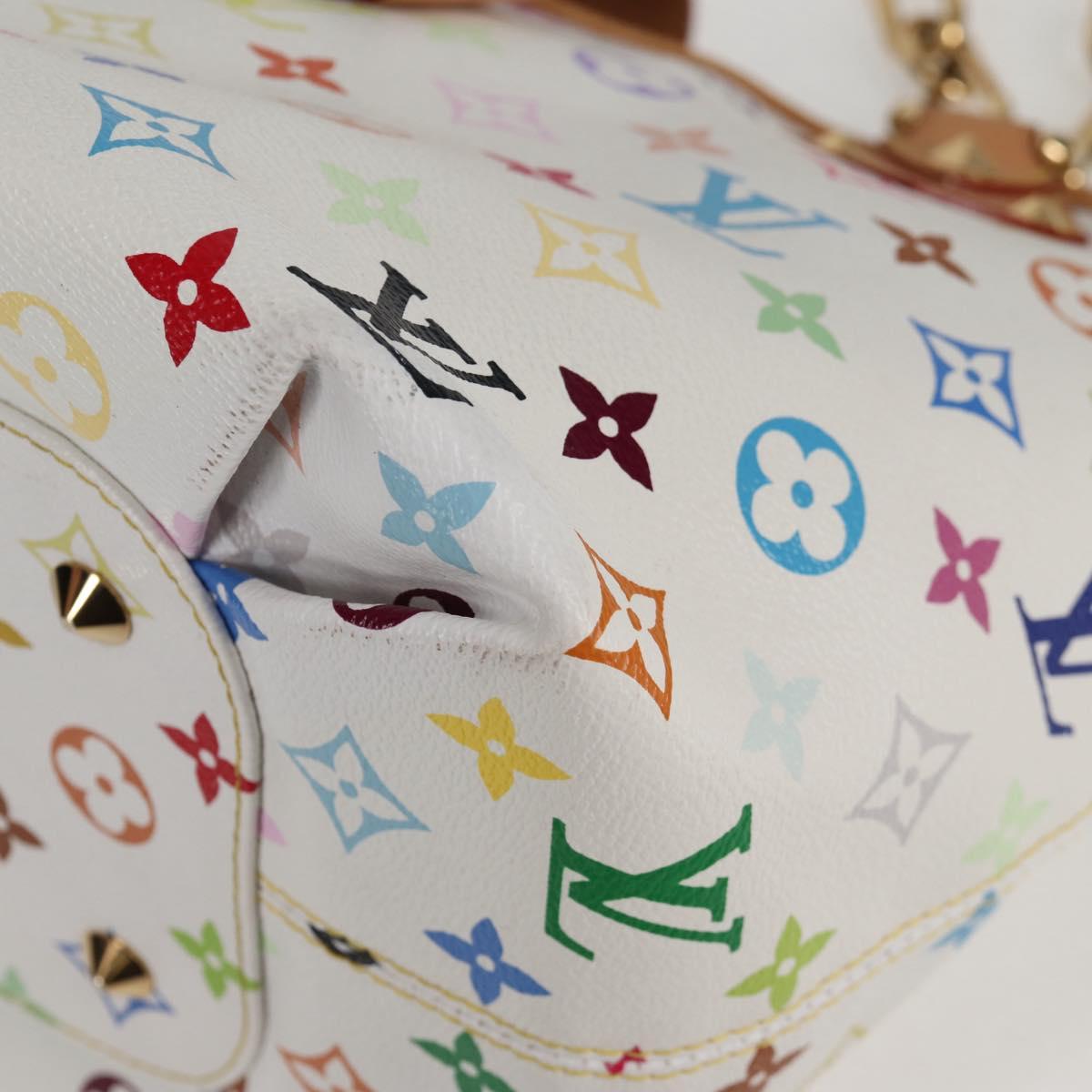 LOUIS VUITTON Monogram Multicolor Annie MM Tote Bag White M40307 LV Auth 120602SAV