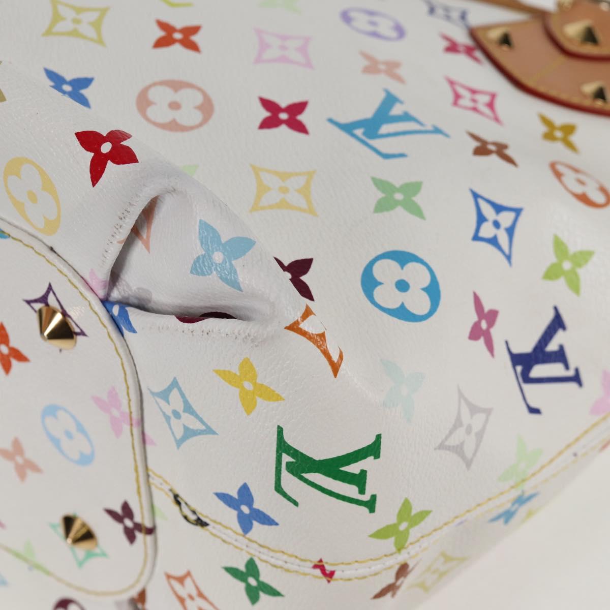 LOUIS VUITTON Monogram Multicolor Annie MM Tote Bag White M40307 LV Auth 120602SAV
