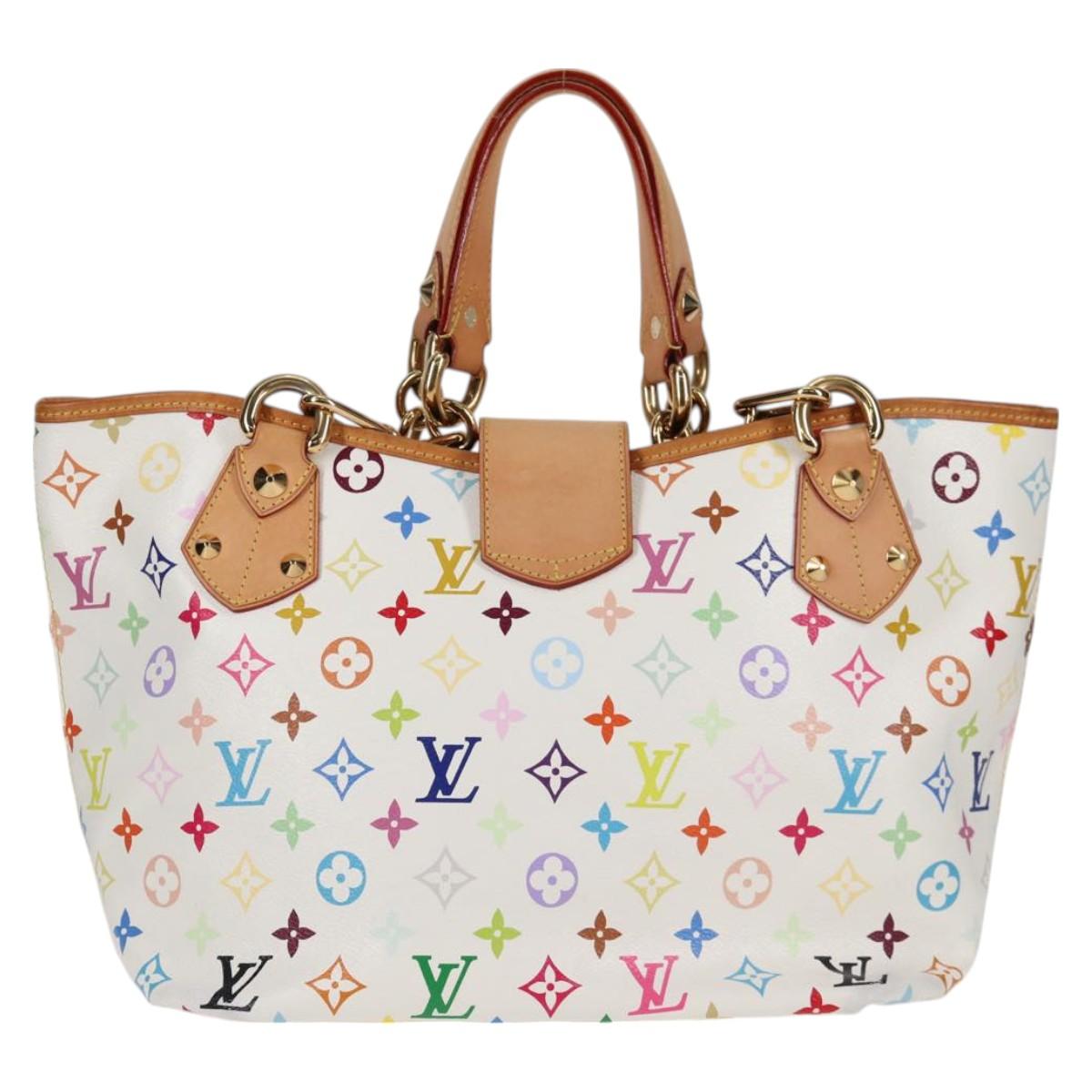 LOUIS VUITTON Monogram Multicolor Annie MM Tote Bag White M40307 LV Auth 120602V