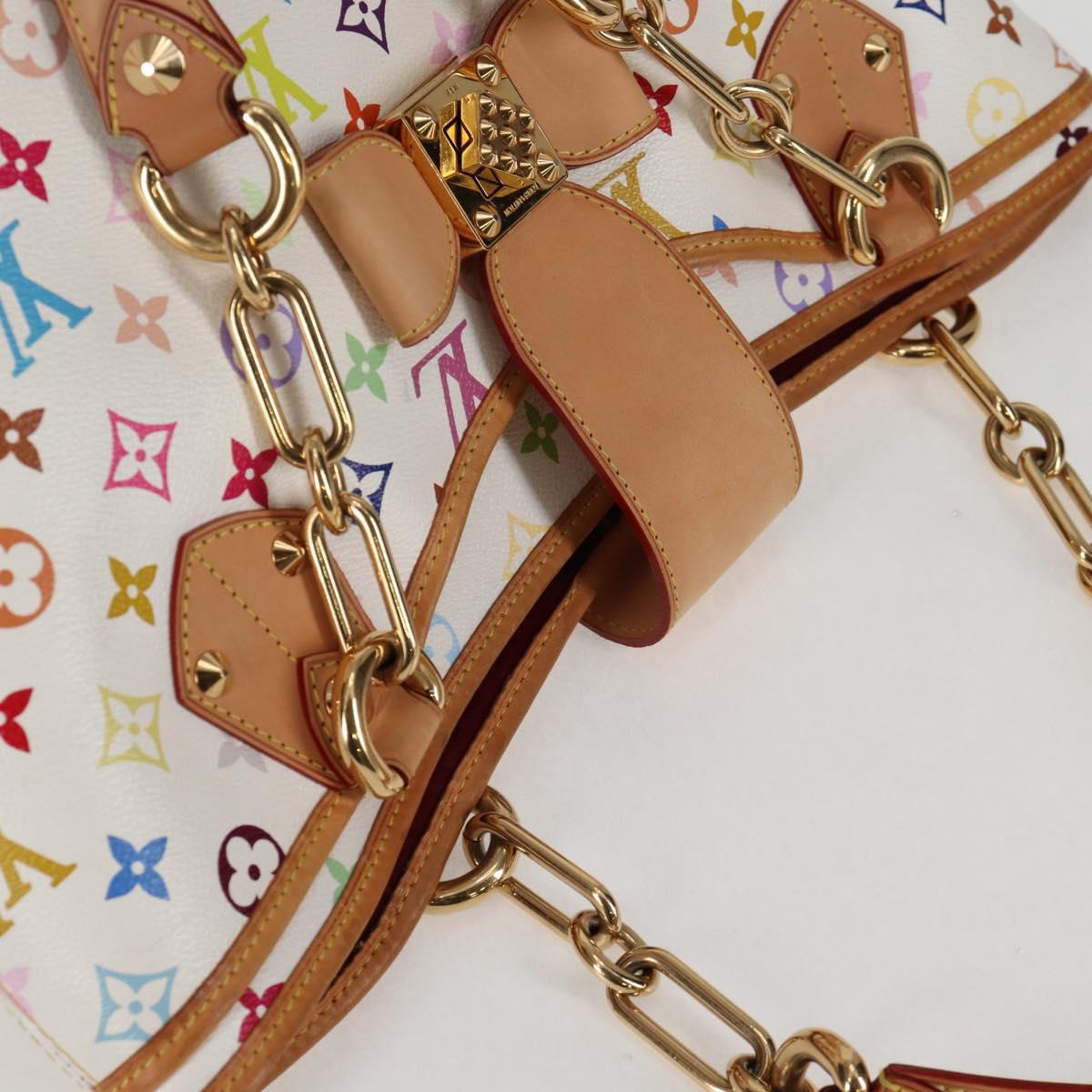 LOUIS VUITTON Monogram Multicolor Annie MM Tote Bag White M40307 LV Auth 120602V