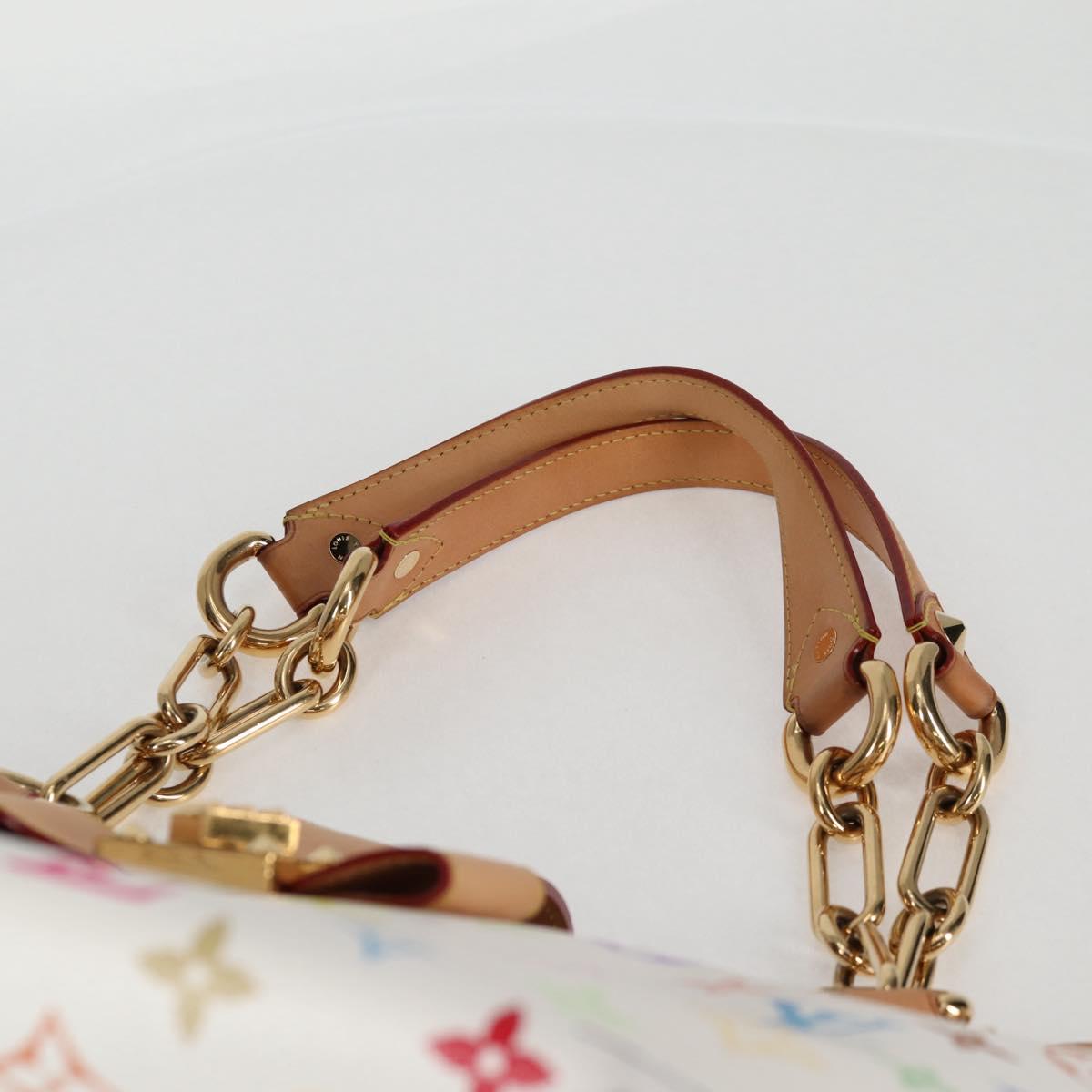 LOUIS VUITTON Monogram Multicolor Annie MM Tote Bag White M40307 LV Auth 120602V