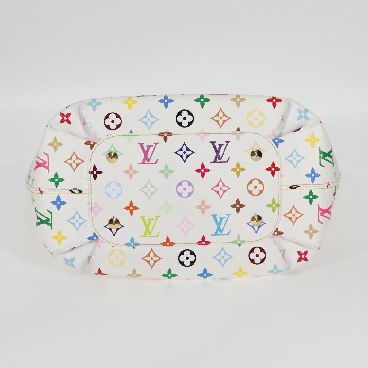 LOUIS VUITTON Monogram Multicolor Annie MM Tote Bag White M40307 LV Auth 120602V