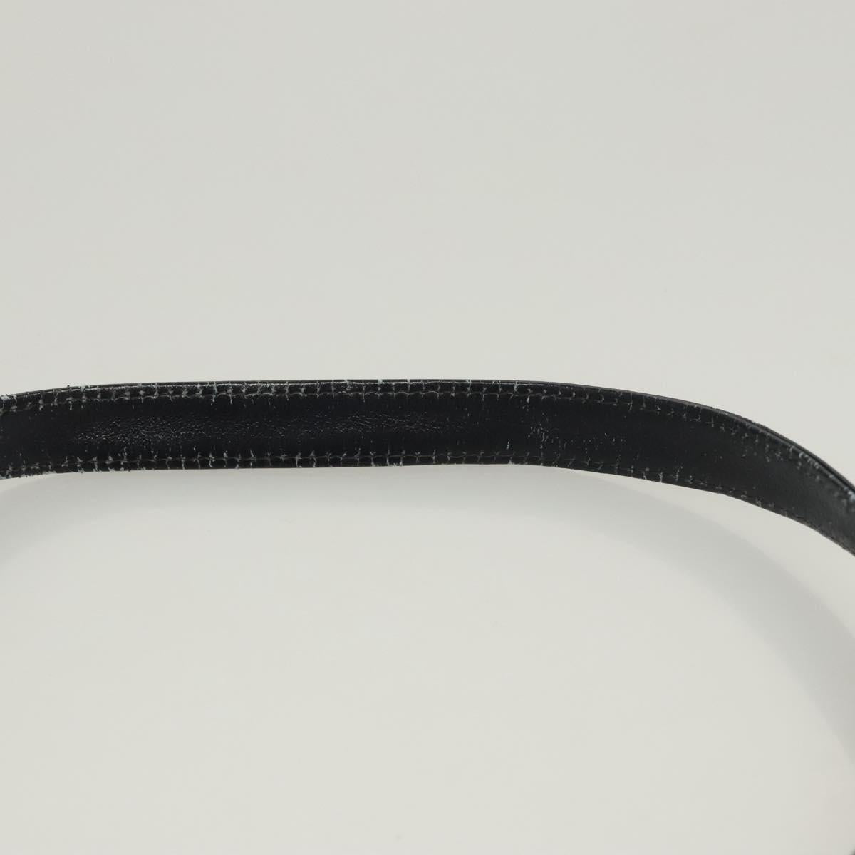 Christian Dior Trotter Canvas Shoulder Bag Navy Gold Auth 120610