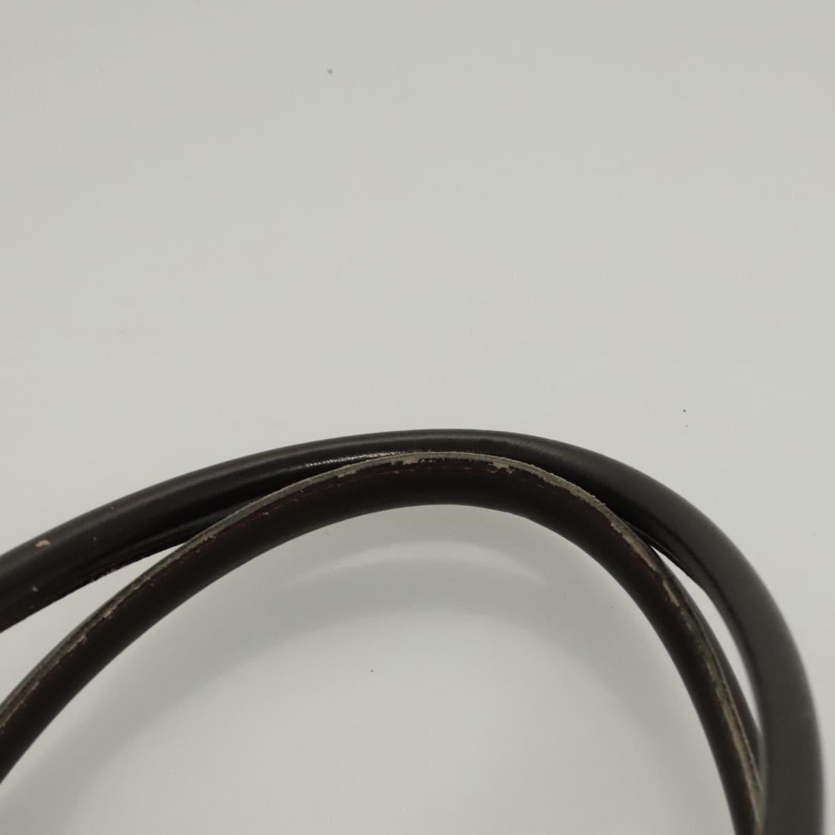 Christian Dior Trotter Canvas Hand Bag Brown Gold Auth 120616