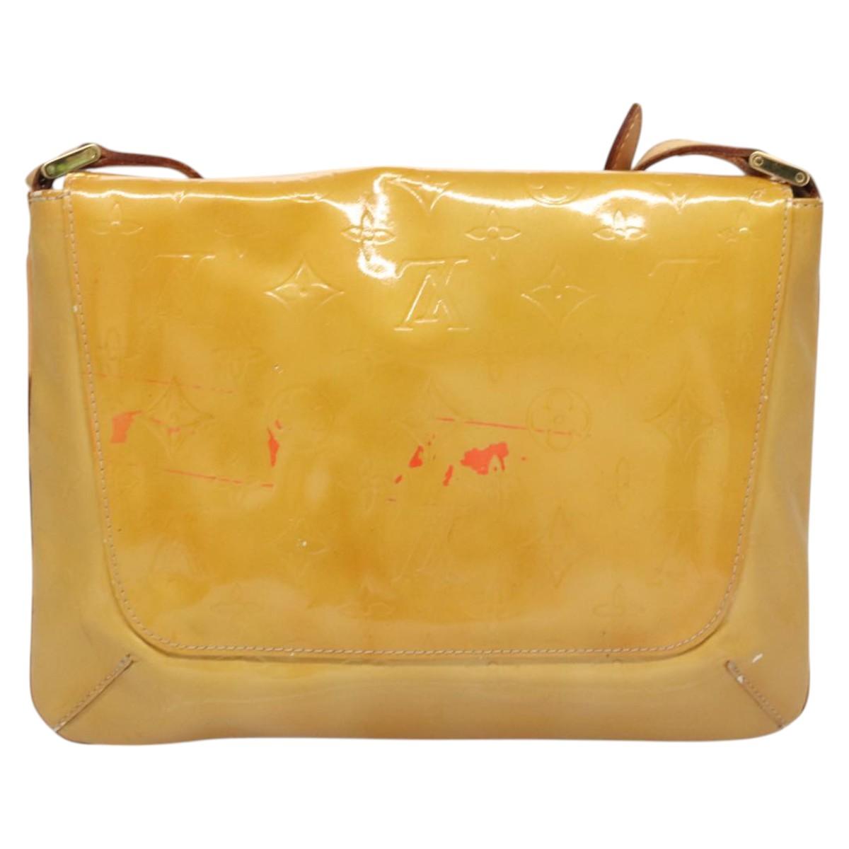 LOUIS VUITTON Monogram Vernis Thompson Street Bag Beige M91301 LV Auth 120623