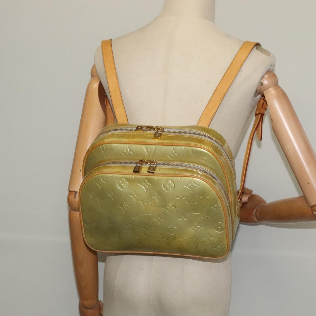 LOUIS VUITTON Monogram Vernis Marley Backpack Gris M91038 LV Auth 120636