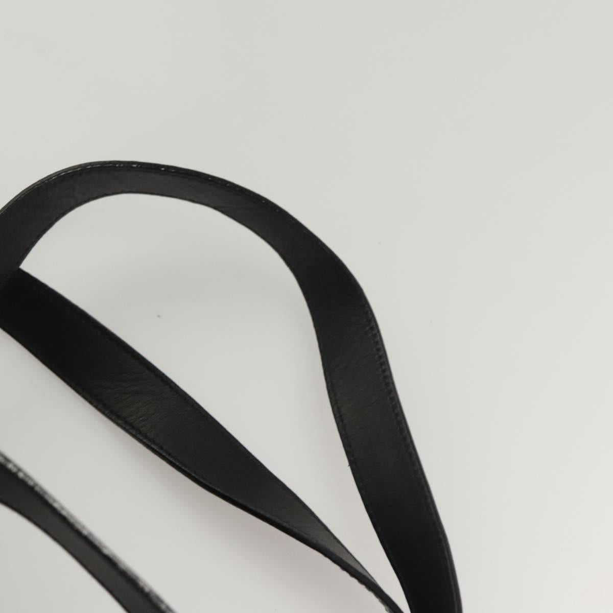 Salvatore Ferragamo Gancini Backpack Leather Black Silver Auth 120651