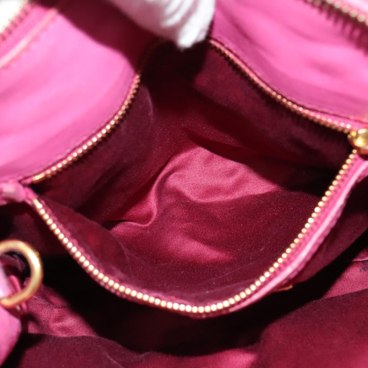 Miu Miu Matelasse Hand Bag Leather 2way Pink Gold Auth 120662