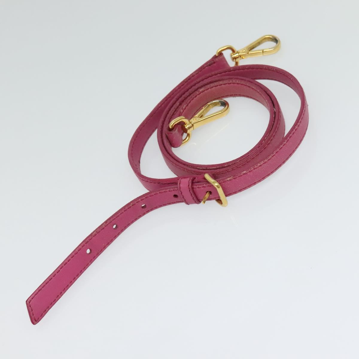 Miu Miu Matelasse Hand Bag Leather 2way Pink Gold Auth 120662