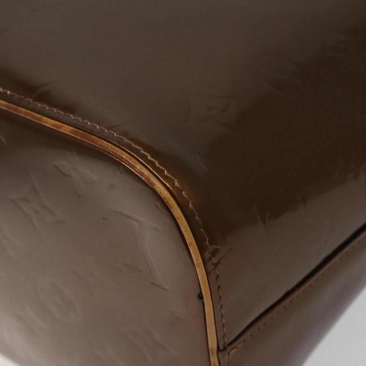 LOUIS VUITTON Monogram Vernis Houston Hand Bag Bronze M91122 LV Auth 120676