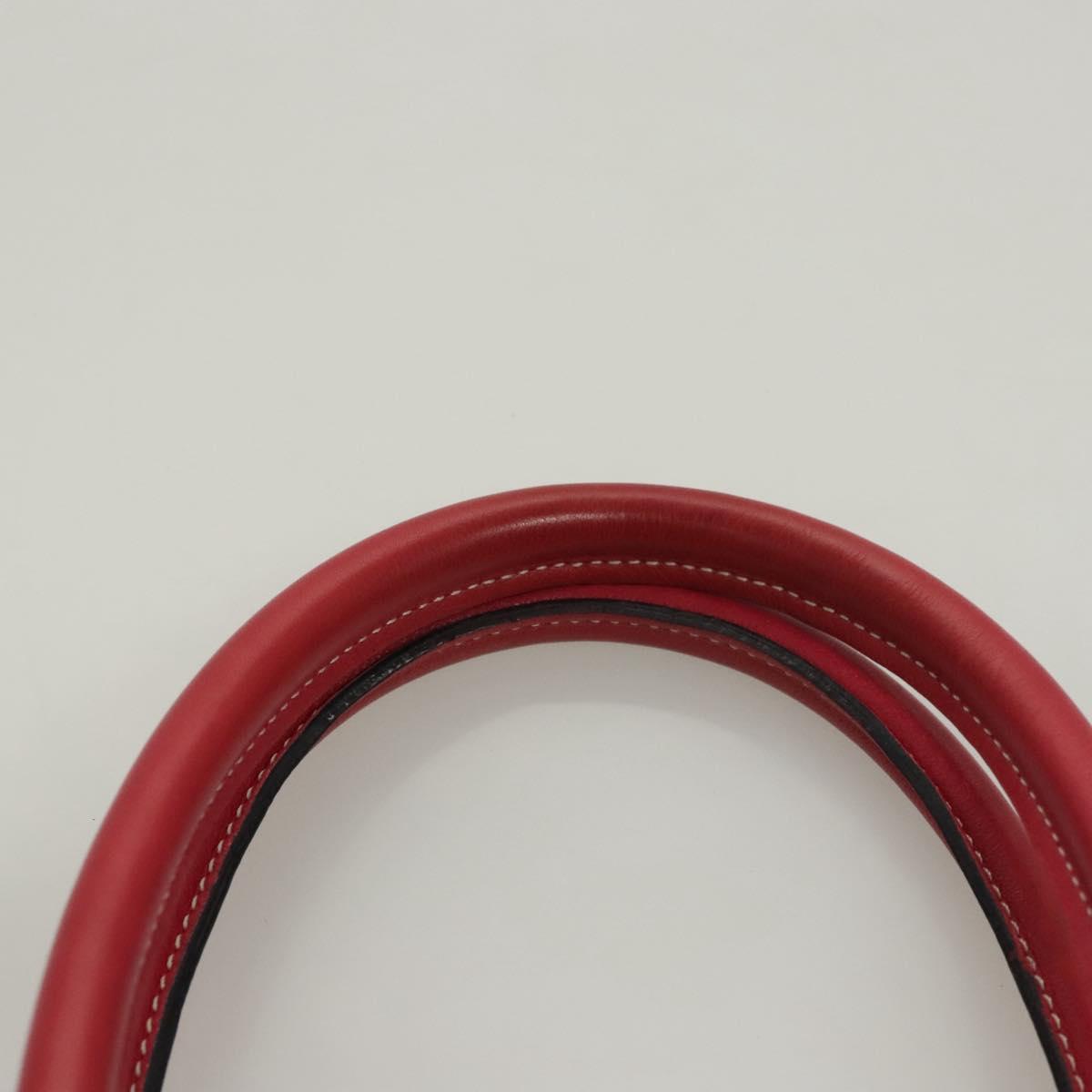 BURBERRY Nova Check Hand Bag PVC Beige Silver Auth 120678