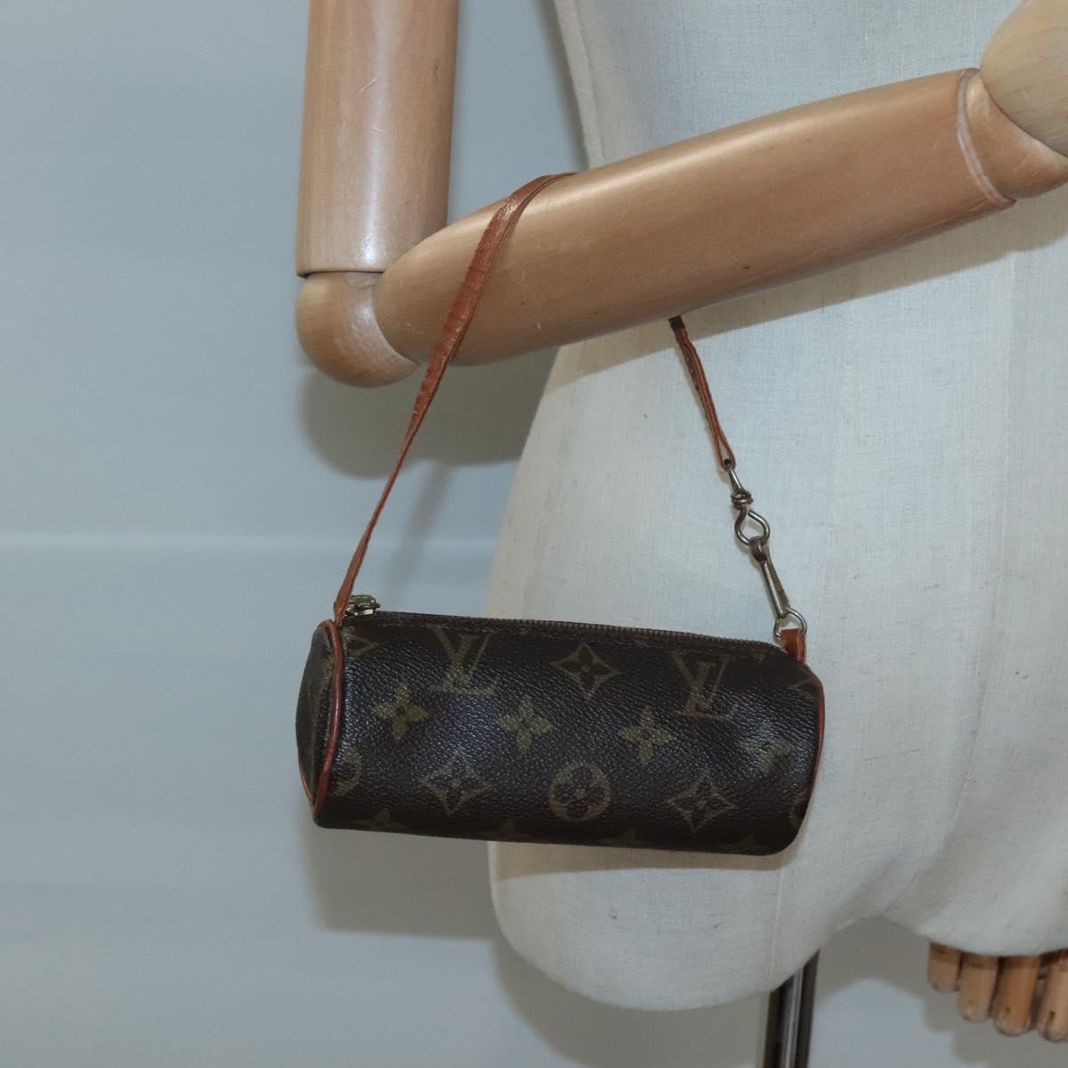 LOUIS VUITTON Monogram Papillon Pouch LV Auth 120732
