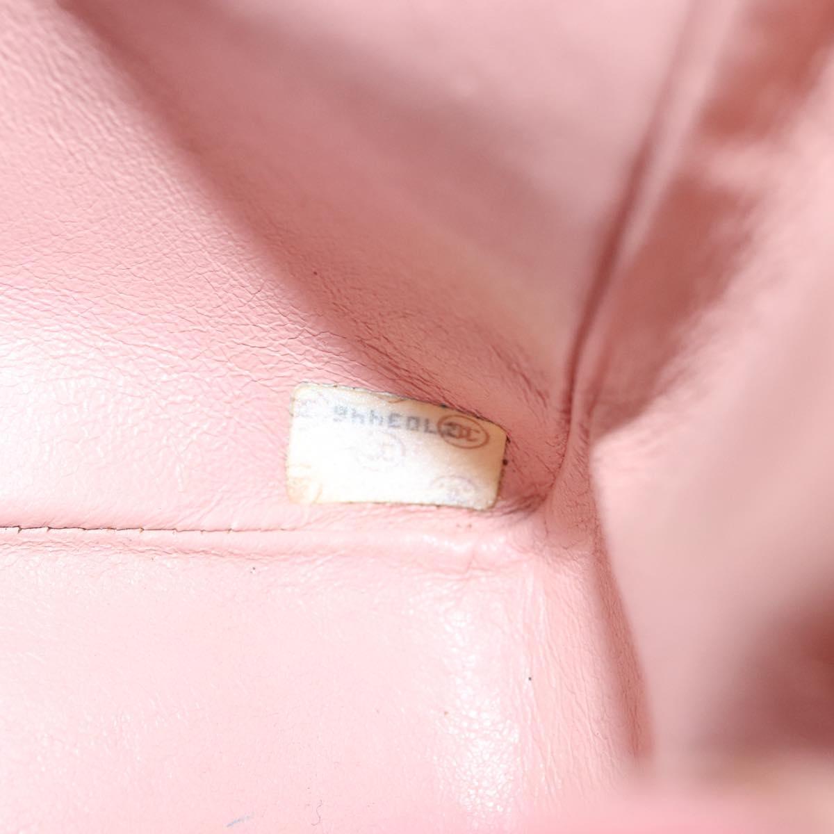 CHANEL Matelasse Chain Diana Shoulder Bag Canvas Pink CC Auth 120753