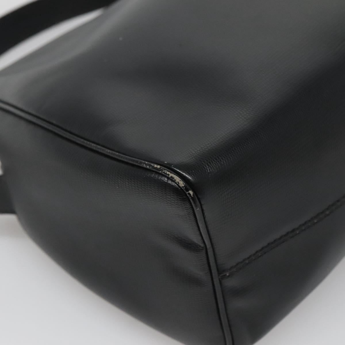 CELINE Hand Bag Leather Black Gold Auth 120782