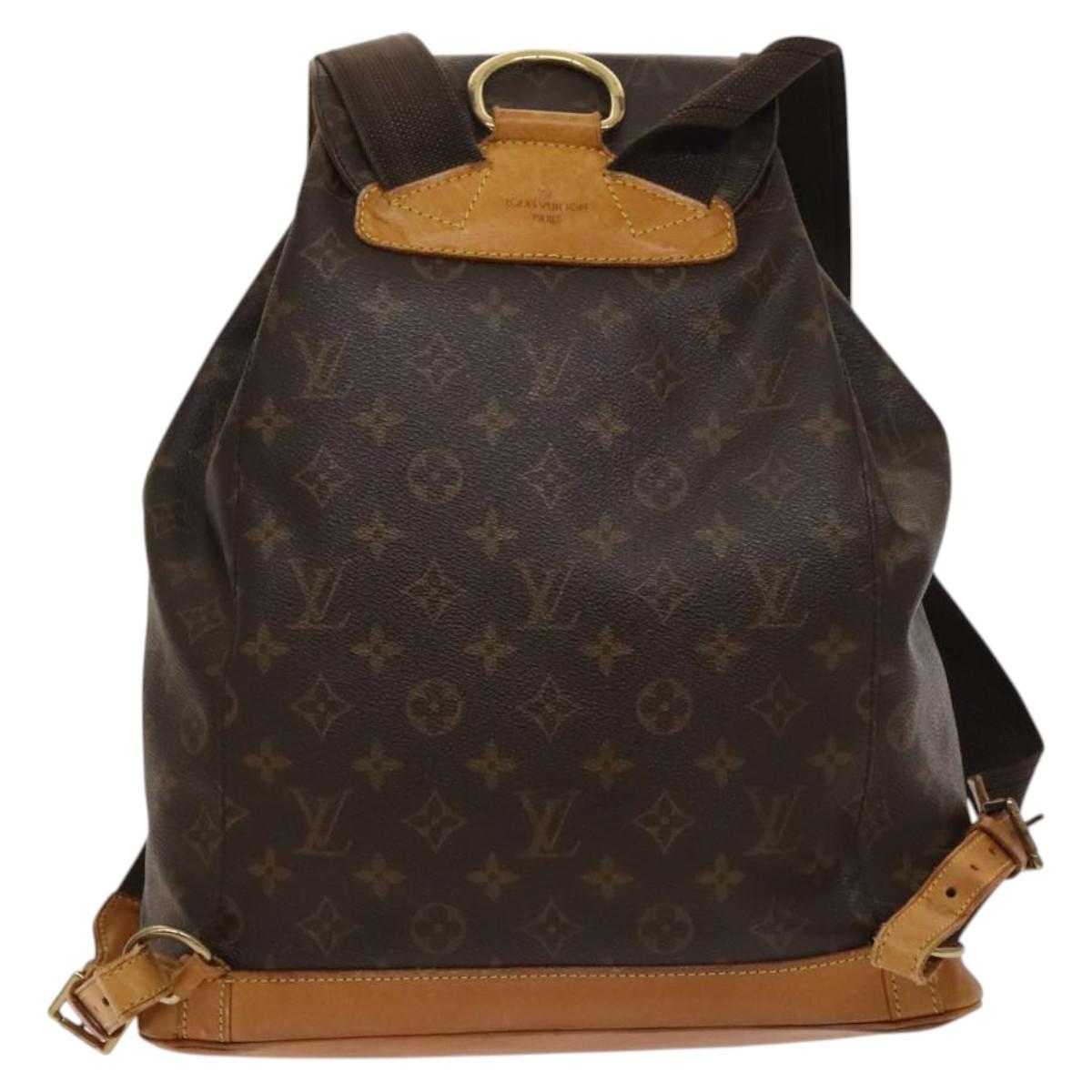 LOUIS VUITTON Monogram Montsouris GM Backpack M51135 LV Auth 120796