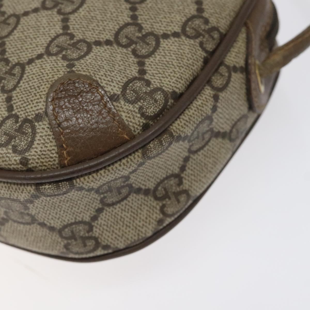 GUCCI GG Canvas Web Sherry Line Bag PVC Beige Gold 89 02 066 Auth 120808