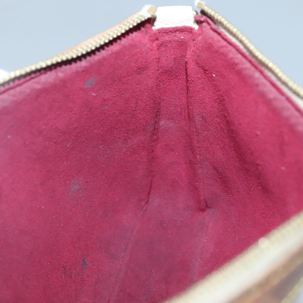 LOUIS VUITTON Multicolor Pochette Accessoires Pouch White M92649 Auth 120819