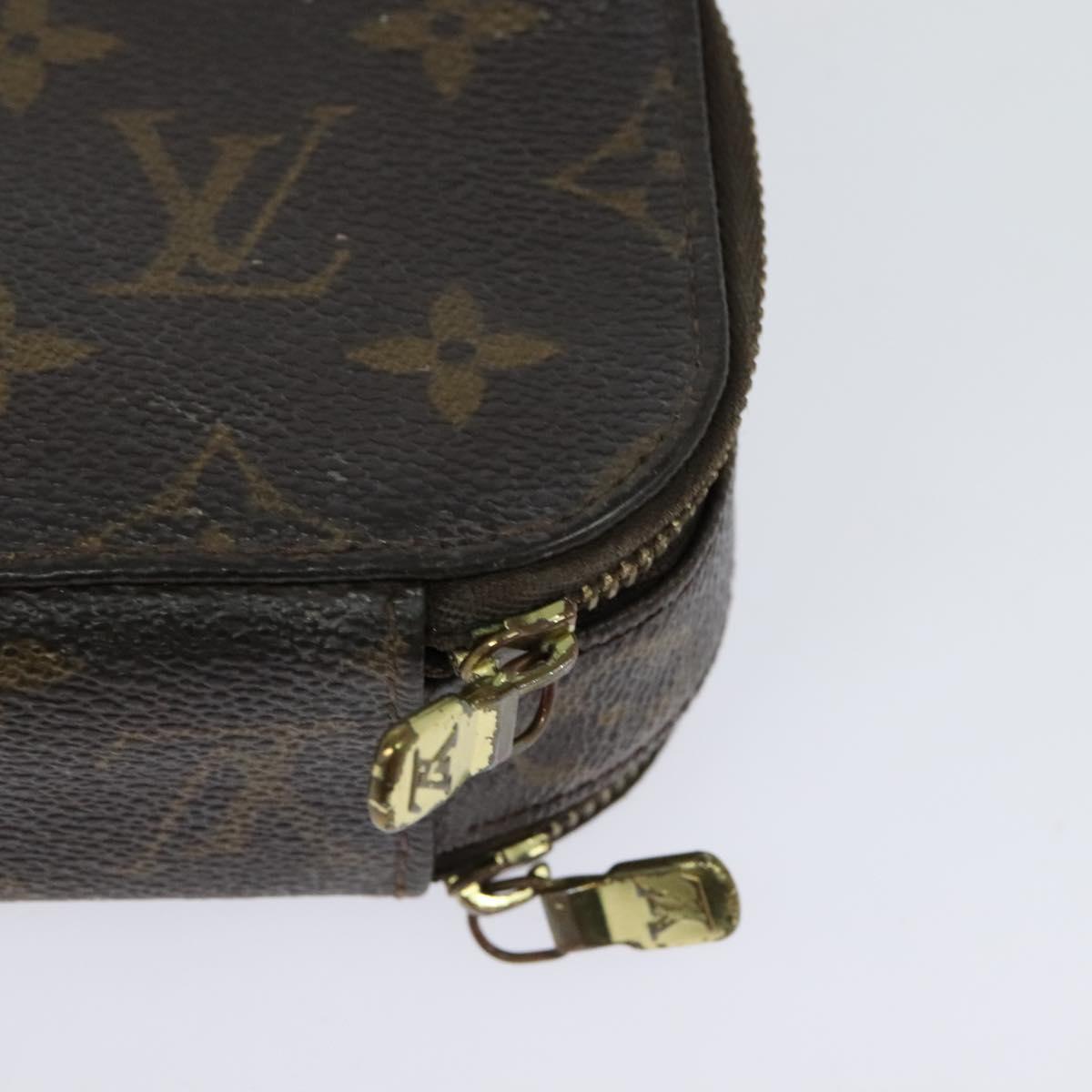 LOUIS VUITTON Monogram Trousse Brush PM Cosmetic Pouch M47510 LV Auth 120867