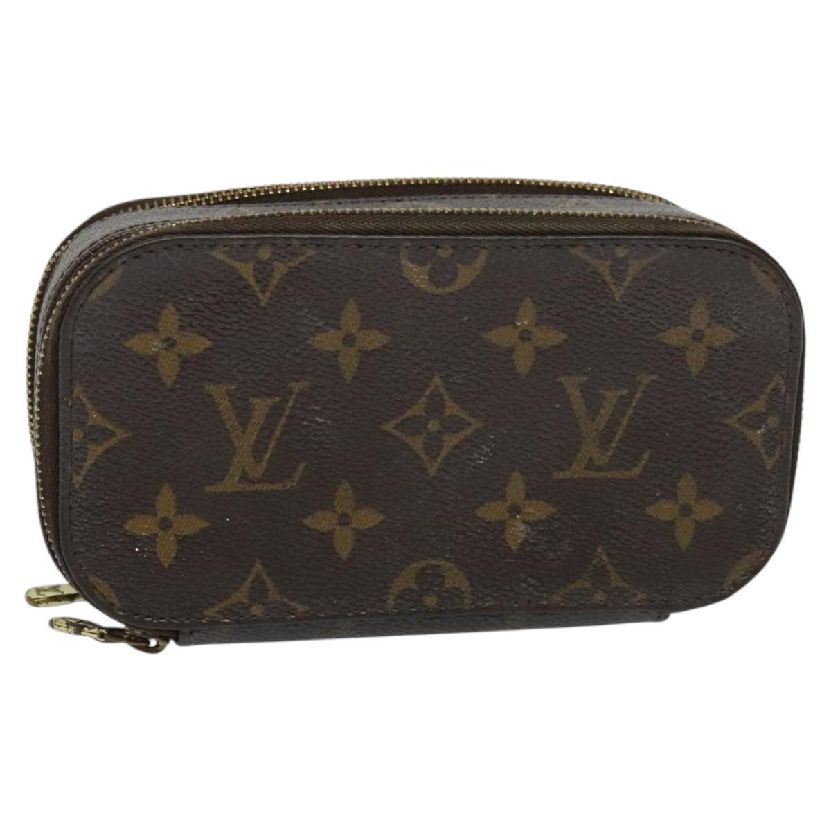 LOUIS VUITTON Monogram Trousse Brush PM Cosmetic Pouch M47510 LV Auth 120867