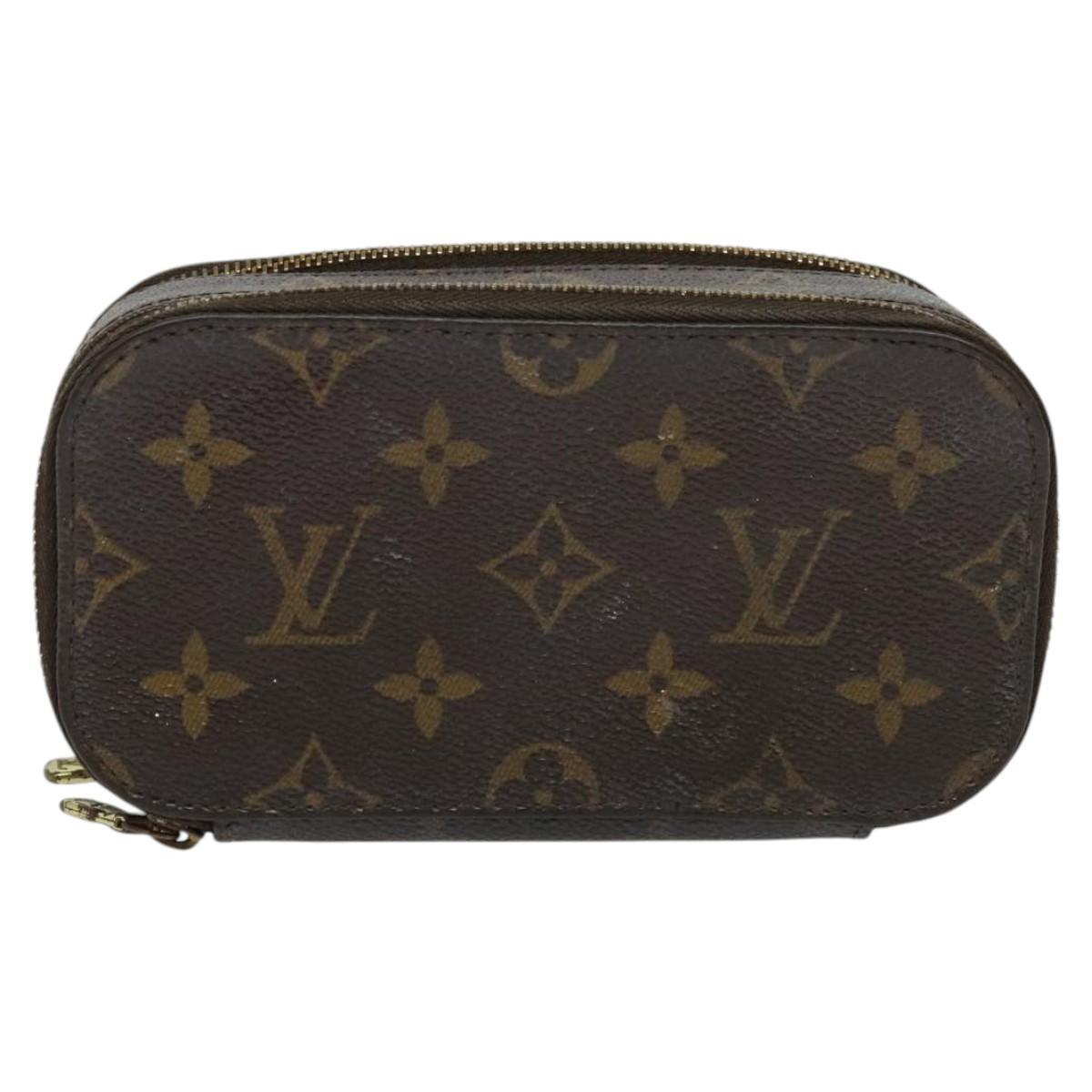 LOUIS VUITTON Monogram Trousse Brush PM Cosmetic Pouch M47510 LV Auth 120867