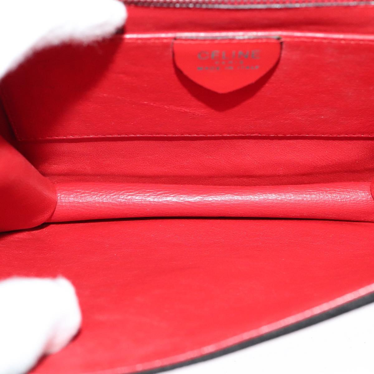 CELINE Hand Bag Suede 2way Black Gold Auth 120904